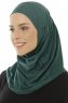 Hanfendy Plain Logo - Dunkelgrün One-Piece Hijab