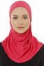 Hanfendy Plain Logo - Fuchsie One-Piece Hijab