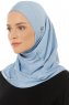 Hanfendy Plain Logo - Hellblau One-Piece Hijab
