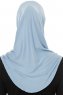 Hanfendy Plain Logo - Hellblau One-Piece Hijab