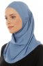 Hanfendy Plain Logo - Indigo One-Piece Hijab