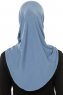 Hanfendy Plain Logo - Indigo One-Piece Hijab