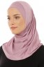 Hanfendy Plain Logo - Lila One-Piece Hijab