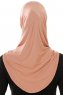 Hanfendy Plain Logo - Peanut One-Piece Hijab