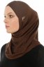 Hanfendy Cross Logo - Braun One-Piece Hijab