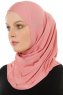 Hanfendy Cross Logo - Dunkelrosa One-Piece Hijab