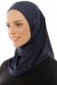 Micro Plain - Navy Blau One-Piece Hijab
