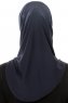 Micro Plain - Navy Blau One-Piece Hijab
