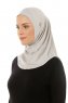 Micro Plain - Hellgrau One-Piece Hijab