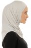 Micro Plain - Hellgrau One-Piece Hijab