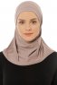 Micro Plain - Steingrau One-Piece Hijab