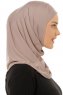 Micro Plain - Steingrau One-Piece Hijab