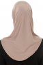 Micro Plain - Steingrau One-Piece Hijab