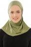Micro Plain - Olivgrün One-Piece Hijab