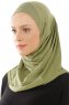 Micro Plain - Olivgrün One-Piece Hijab