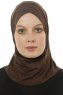Micro Cross - Braun One-Piece Hijab