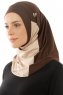 Esin - Braun & Helltaupe & Dunkeltaupe One-Piece Hijab