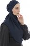 Ebrar - Navy Blau Crepe Chiffon Al Amira Hijab