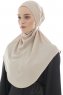 Ebrar - Helltaupe Crepe Chiffon Al Amira Hijab