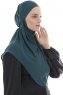 Ebrar - Dunkelgrün Crepe Chiffon Al Amira Hijab
