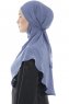 Ebrar - Indigo Crepe Chiffon Al Amira Hijab