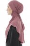 Ebrar - Rose Pink Crepe Chiffon Al Amira Hijab