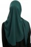 Eylem - Dunkelgrün One Piece Chiffon Hijab