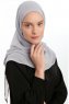 Eylem - Hellgrau One Piece Chiffon Hijab