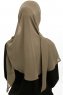 Eylem - Olivgrün One Piece Chiffon Hijab