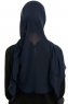 Sahar - Navy Blau One Piece Chiffon Hijab
