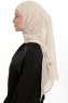 Sahar - Leichte Beige One Piece Chiffon Hijab