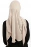 Sahar - Leichte Beige One Piece Chiffon Hijab