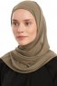 Sahar - Olivgrün One Piece Chiffon Hijab
