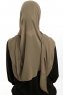 Sahar - Olivgrün One Piece Chiffon Hijab