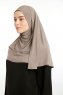 Ilay - Dunkeltaupe Sandy Turban Hijab