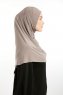 Ilay - Dunkeltaupe Sandy Turban Hijab