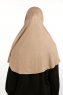 Feriha - Dunkeltaupe Viskose Turban Hijab