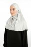 Feriha - Hellgrau Viskose Turban Hijab