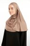 Feriha - Hellbraun Viskose Turban Hijab