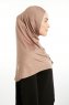 Feriha - Hellbraun Viskose Turban Hijab