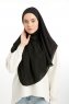 Bengi - Schwarz Micro Krep Turban Hijab