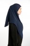 Bengi - Navy Blau Micro Krep Turban Hijab