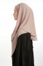 Bengi - Dunkeltaupe Micro Krep Turban Hijab
