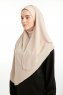 Bengi - Helltaupe Micro Krep Turban Hijab