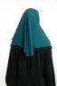 Bengi - Dunkelgrün Micro Krep Turban Hijab