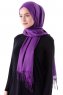 Demet - Dunkelviolett Pashmina Hijab