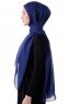 Hadise - Navy Blau Chiffon Hijab