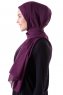 Hadise - Dunkelviolett Chiffon Hijab