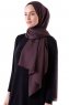 Hadise - Dunkelbraun Chiffon Hijab