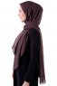 Hadise - Dunkelbraun Chiffon Hijab